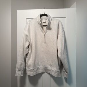 Aritzia Cozy Sweatfleece Boyfriend 1/2 Zip Sweatshirt